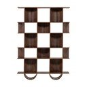 Sötétbarna mangófa könyvespolc 130x180x35 cm Sinne – WOOOD