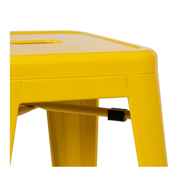 Sárga fém bárszék szett 2 db-os (ülésmagasság 76,5 cm) – Ixia-image-3