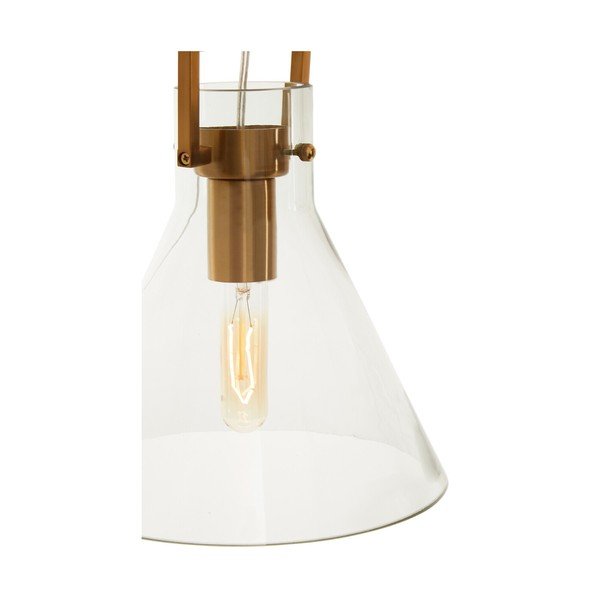Aranyszínű fém függőlámpa üveg búrával ø 25 cm Trieste – Premier Housewares-image-1