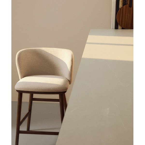 Bézs kárpitozott bárszék (ülésmagasság 65 cm) Ciselia – Kave Home-image-2
