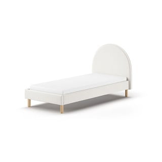 Fehér kárpitozott egyszemélyes ágy ágyráccsal 90x200 cm MOON – Vipack