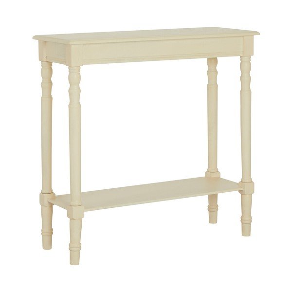 Elefántcsont színű borovi fenyő konzolasztal 30x80 cm Heritage – Premier Housewares