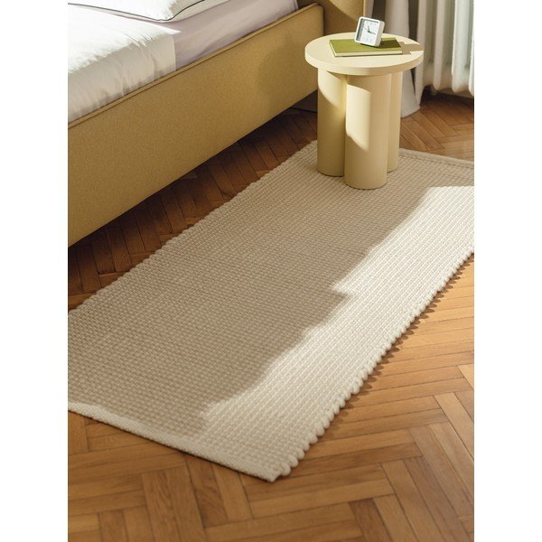 Bézs kézi szövésű gyapjú szőnyeg 140x200 cm Talo – noo.ma-image-3