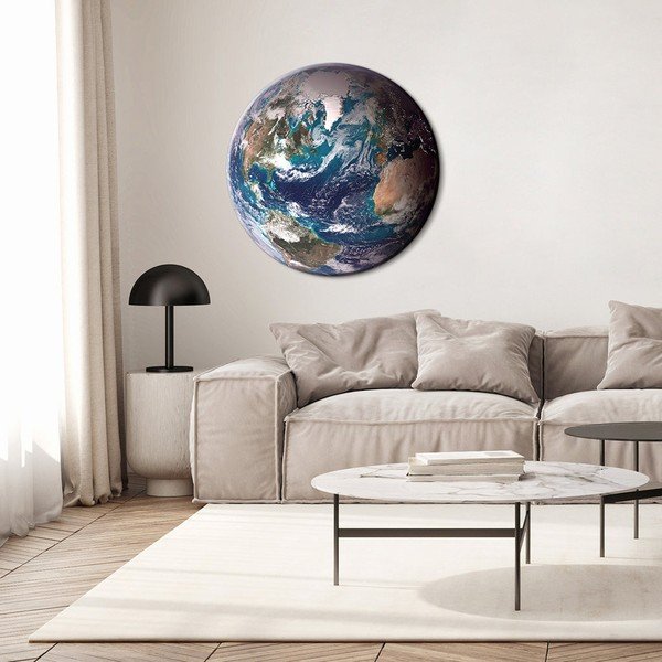Kép ø 70 cm Blue Marble – Malerifabrikken-image-3