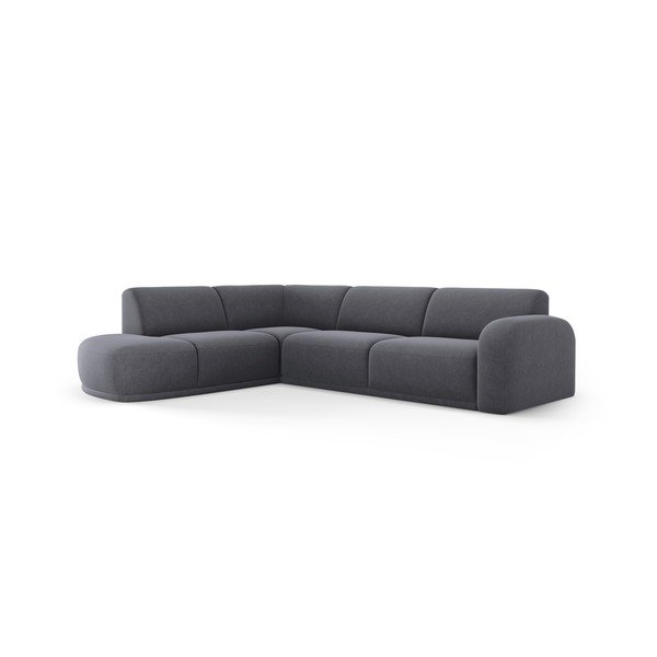 Szürke bársony sarokkanapé Erin – Micadoni Home-image-2