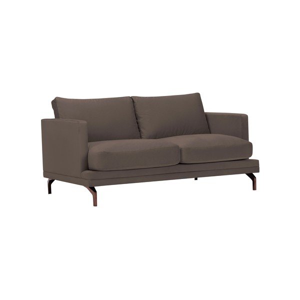 Jupiter barna kétszemélyes kanapé, aranyszínű lábakkal - Windsor & Co Sofas-image-1