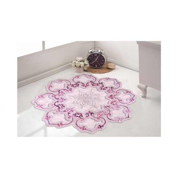 Camina Feo rózsaszín szőnyeg, ⌀ 80 cm - Vitaus-image-1