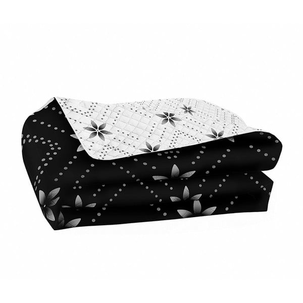 Hypnosis Snowynight szürke-fekete kétoldalas mikroszálas ágytakaró, 220 x 240 cm - DecoKing