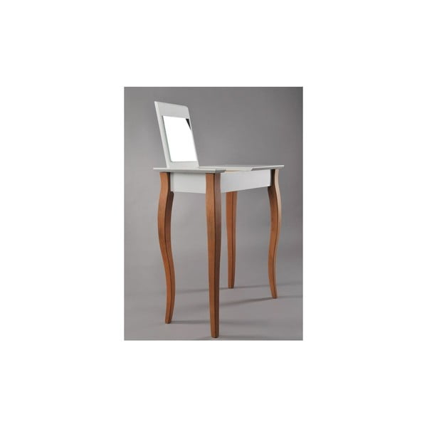 Dressing Table fehér fésülködőasztal tükörrel, hosszúság 65 cm - Ragaba-image-2