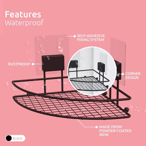 Magic Bath öntapadós fürdőszobai sarokpolc - Compactor-image-1