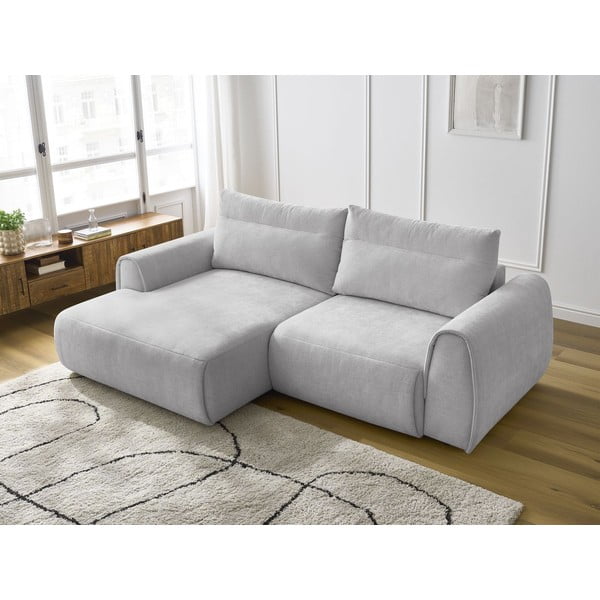 Világosszürke sarokkanapé Aden – Bobochic Paris-image-1