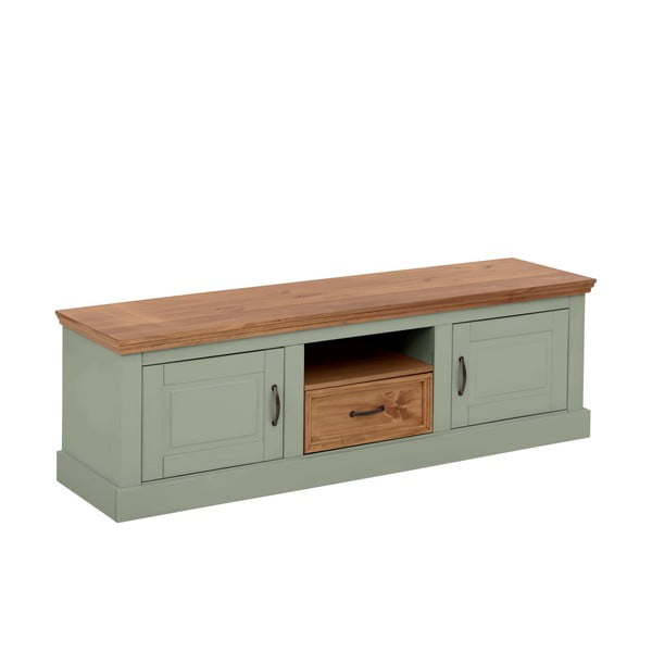 Világoszöld borovi fenyő TV-állvány 160x50 cm Selma – Støraa-image-2