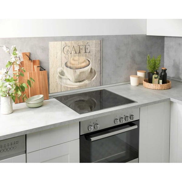 Edzett üveg falvédő tűzhelyhez 60x50 cm Café – Wenko-image-1