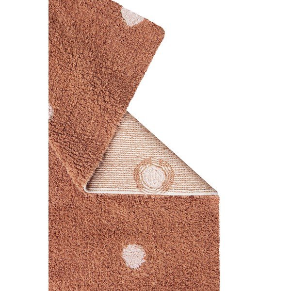 Téglavörös mosható kézi szövésű pamut gyerek szőnyeg 100x150 cm Mini Dot Chestnut – Lorena Canals-image-4