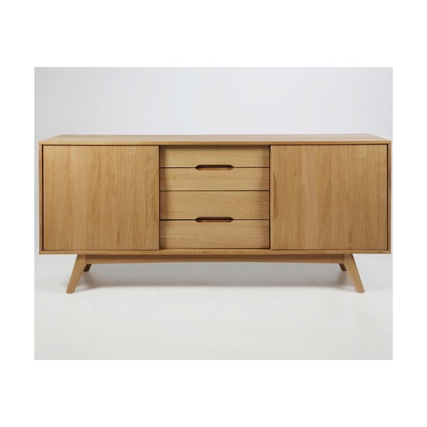 Marte kétajtós komód tölgyfa dekorral 180 x 84 cm - Actona-image-4