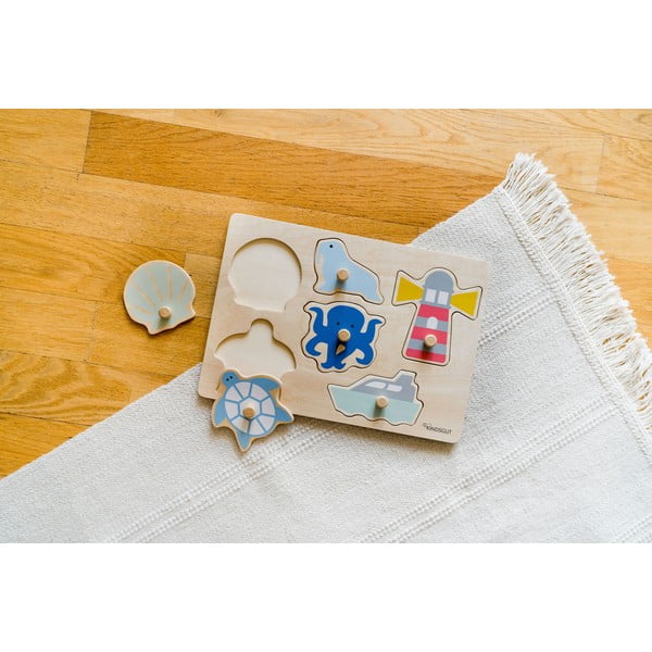 Fa formabeillesztős puzzle (részek száma 6) Ocean – Kindsgut-image-3