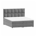 Szürke ágyneműtartós boxspring ágy 180x200 cm Flip – Ropez