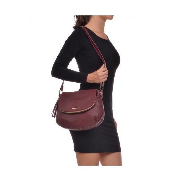 Martín borvörös bőr crossbody táska - Isabella Rhea-image-1