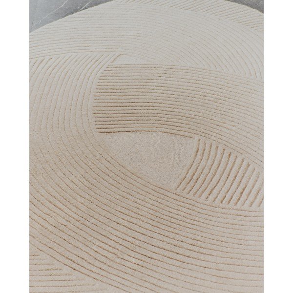 Krémszínű kézi szövésű gyapjú szőnyeg 160x230 cm Domm – Kave Home-image-2