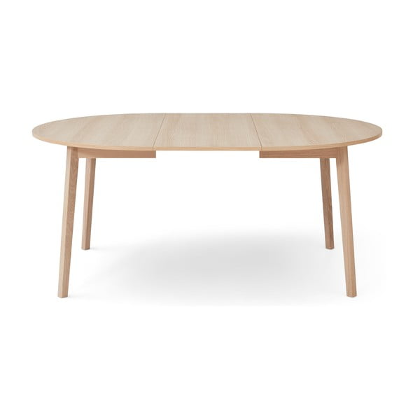 Kerek bővíthető étkezőasztal hosszabbító asztallappal, tölgyfa dekorral ø 130 cm Single – Hammel Furniture-image-3