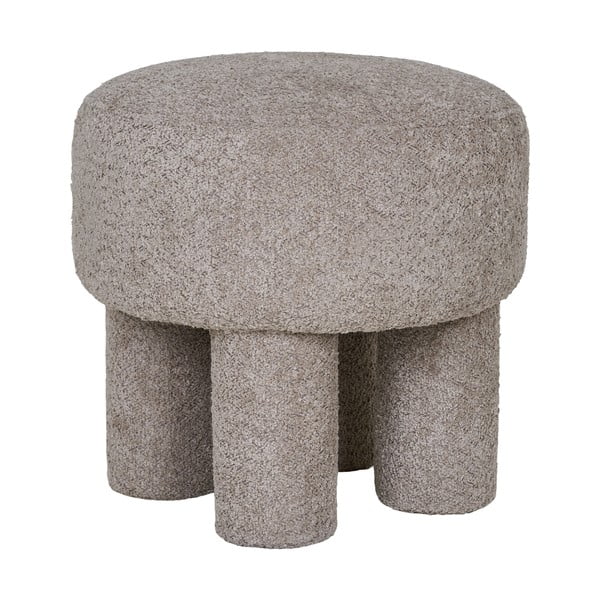 Világosszürke buklé puff Perth – House Nordic