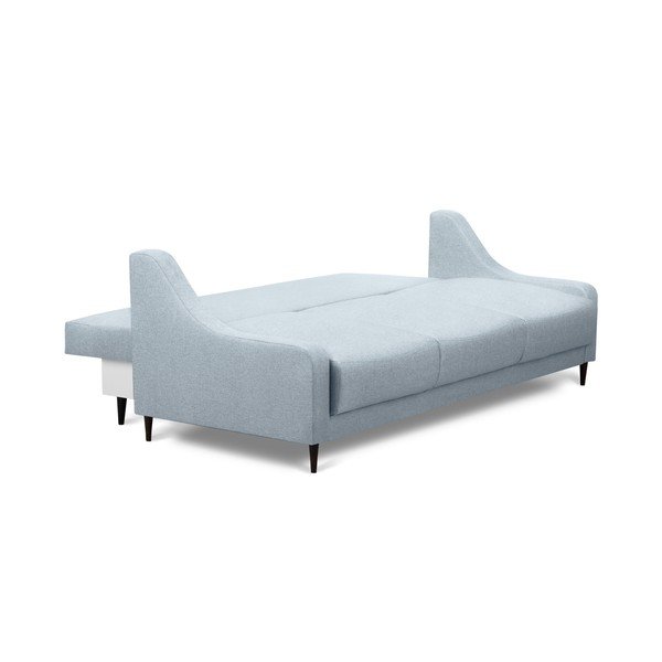 Ancolie világoskék kinyitható kanapé ágyneműtartóval, 215 cm - Mazzini Sofas-image-4