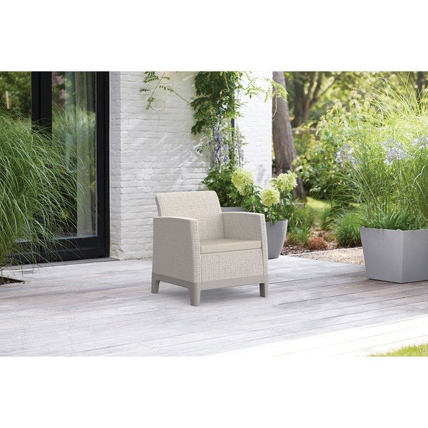 Szürkésbézs műanyag kerti fotel szett 2 db-os Scandi Forma – Keter-image-1