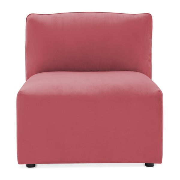 Velvet Cube pirosas rózsaszín kanapé, középső elem - Vivonita