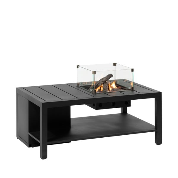 Cosiflow fekete kerti asztal kandallóval, 120 x 80 cm - COSI-image-3