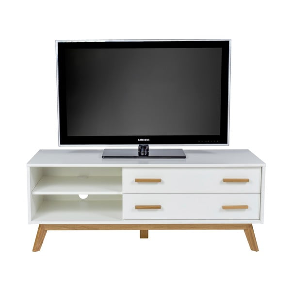 Fehér TV-állvány 130x50 cm Kensal – Woodman-image-4