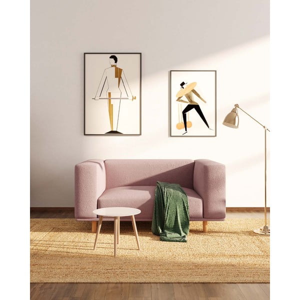 Rózsaszín buklé relaxációs fotel Kukumo – Ame Yens-image-1