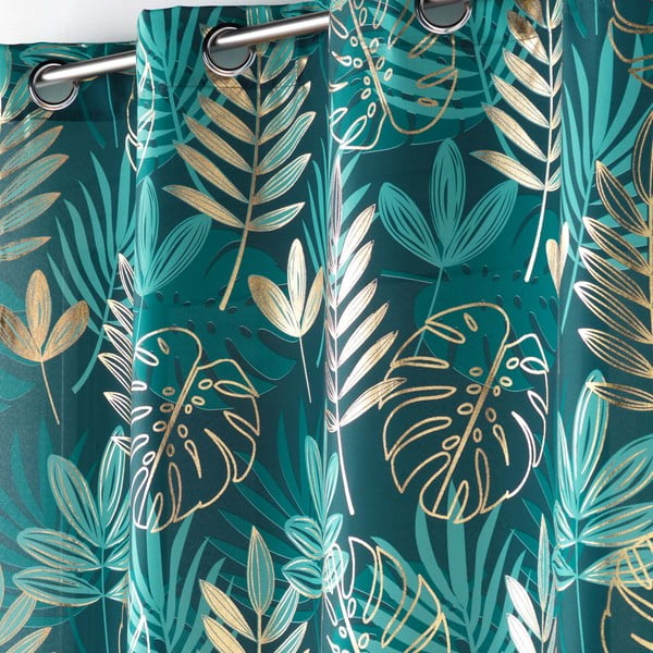 Zöld függöny 140x260 cm Ornella – douceur d'intérieur-image-1