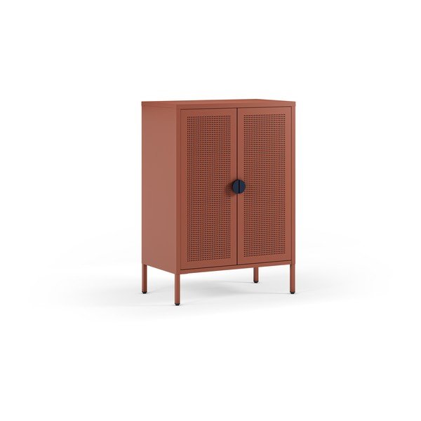 Terrakotta színű fém szekrény 70x100x40 cm Sayla – Marckeric