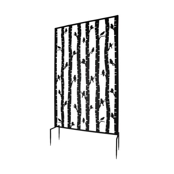 Fekete fém erkély paraván 100x186 cm Birds – Esschert Design-image-2