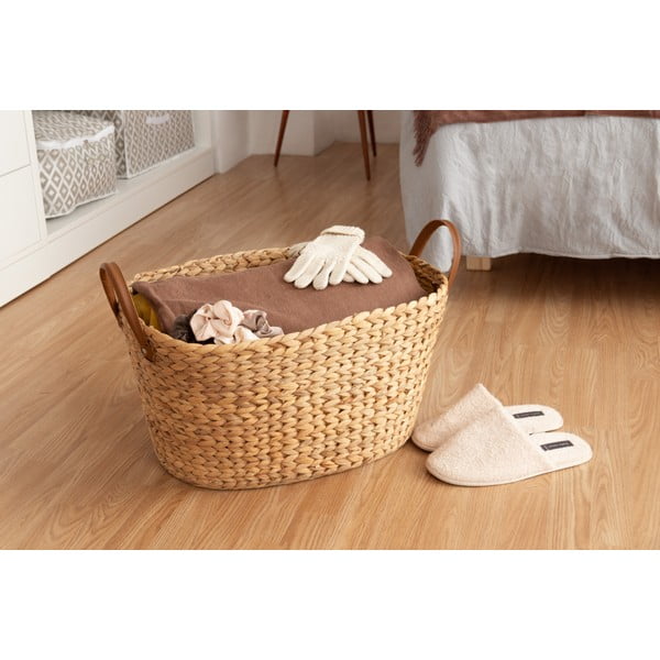 Natúr színű tengerifű szennyeskosár 100 l Belize – Compactor-image-2