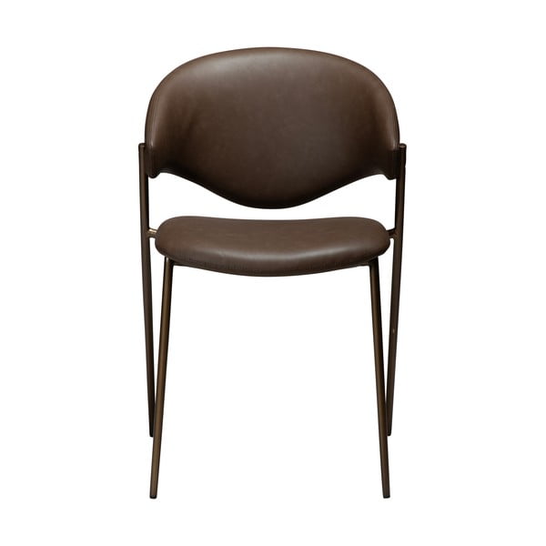 Sötétbarna bőrutánzat étkezőszék Zone – DAN-FORM Denmark-image-1