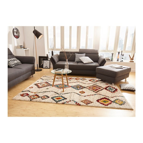 Geometric krémszínű szőnyeg, 120 x 170 cm - Mint Rugs-image-4