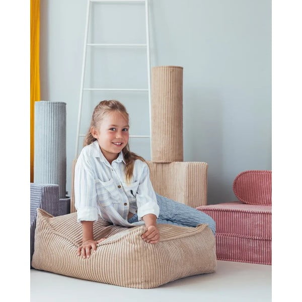 Mentazöld kordbársony párna gyerek kanapéhoz Roll – Wigiwama-image-1