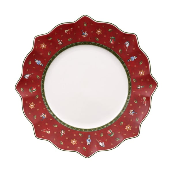 Piros porcelán tányér karácsonyi motívummal, ø 28 cm - Villeroy & Boch
