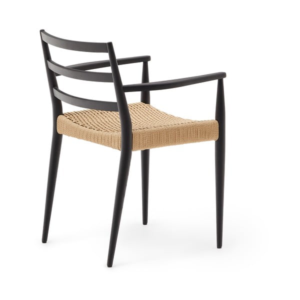 Fekete-natúr színű tölgyfa étkezőszék szett 2 db-os Analy – Kave Home-image-2