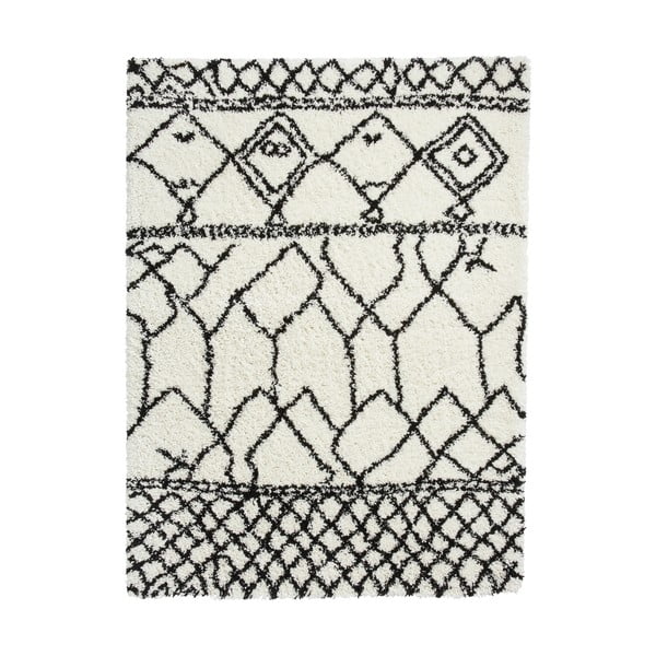 Scandi Berber fekete-fehér szőnyeg, 200 x 290 cm - Think Rugs