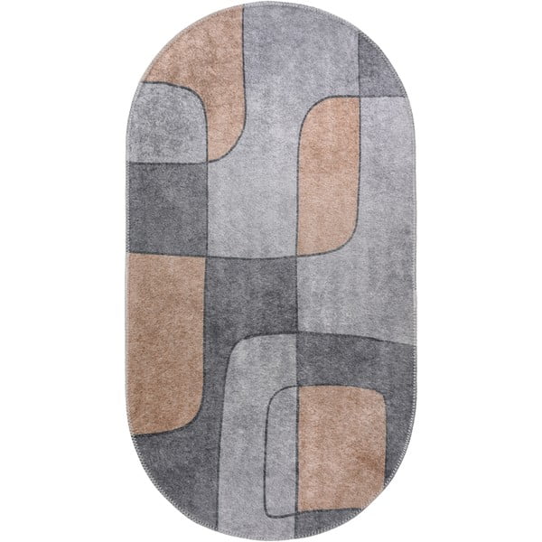 Szürke mosható szőnyeg 80x120 cm Oval – Vitaus