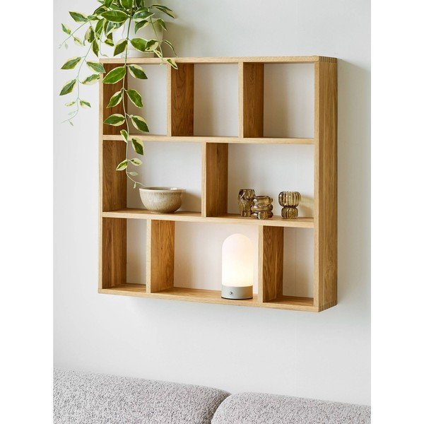 Fehér-szürkésbarna fém asztali lámpa műanyag búrával (magasság 18 cm) Ashford – House Nordic-image-1