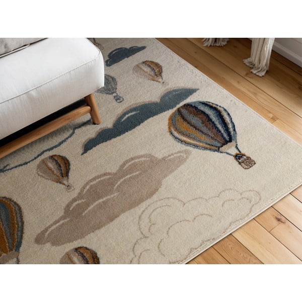 Krémszínű gyerek szőnyeg 120x170 cm Hot Air Balloon – Hanse Home-image-1