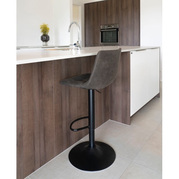 Sötétszürke kárpitozott állítható magasságú bárszék szett 2 db-os (ülésmagasság 63 cm) Middelfart – House Nordic-image-1