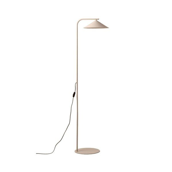 Krémszínű fém állólámpa (magasság 160 cm) Nocte – Micadoni 
