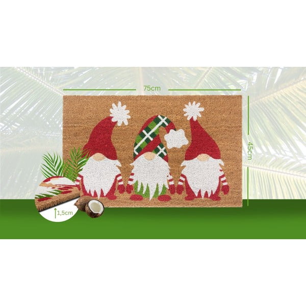 Kókuszrost lábtörlő karácsonyi mintával 45x75 cm – Hanse Home-image-4