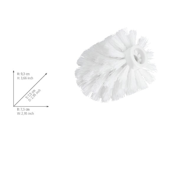 Fehér WC-kefe fej, ø 7,5 cm - Wenko-image-1