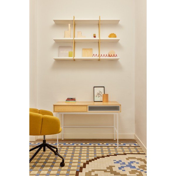 Íróasztal tölgyfa dekoros asztallappal 60x120 cm Yoko – Teulat-image-1