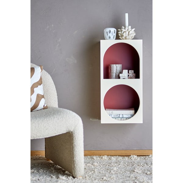 Piros-fehér fali könyvespolc 30x60 cm Graphia – Bloomingville-image-2